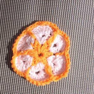 Crochet flower coaster